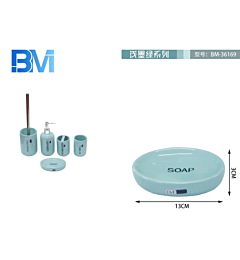 PORTASAPONE IN CERAMICA OVALE - TURCHESEBm