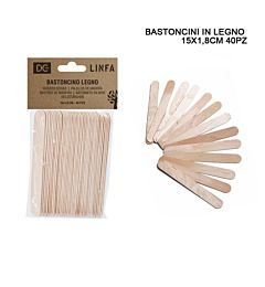 DC CASA BASTONCINO LEGNO 15X1,8CM 40PZDc Casa