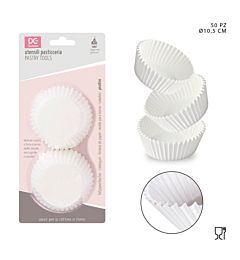 DC CASA PIROTTINO CARTA CUPCAKE 10,5CM 50PZ BIANCODc Casa