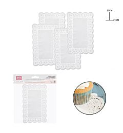 DC CASA CENTRINO CARTA RETT, 20,3X30,5CM 25PZ BIANDc Casa