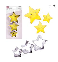 DC CASA STAMPO DOLCI ACCIAIO STELLA 4,5-8,5CM 3PZDc Casa