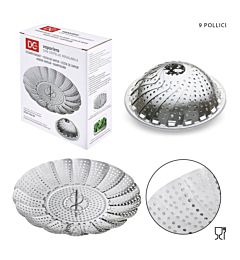 DC CASA VAPORIERA ACCIAIO 13,5X5,8CM-23,5X6,5CMDc Casa