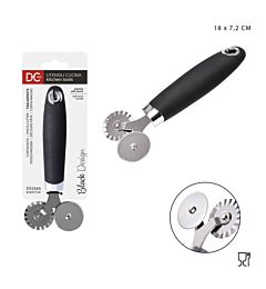 DC CASA L/BLACK TAGLIAPASTA 2LAME ACCIAIO 18X7,2CMDc Casa