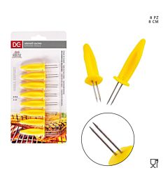 DC CASA FORCHETTINE PANNOCCHIE ACCIAIO 8CM 8PZDc Casa