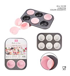 DC CASA STAMPO MUFFIN PIROTT,SILICONE 6P, 26X18CMDc Casa