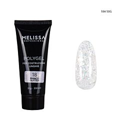 MELISSA POLYGEL COSTRUZIONE UNGHIE GLITTER 30G 18