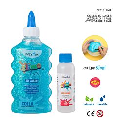 PRYMA KIT DIY SLIME - COLLA 3D LASER AZZURRO