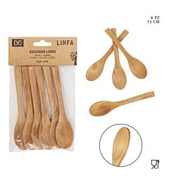 DC CASA CUCCHIAIO LEGNO 15CM 6PZDc Casa