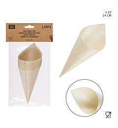 DC CASA CONO LEGNO FINGER FOOD 24CM 5PZDc Casa
