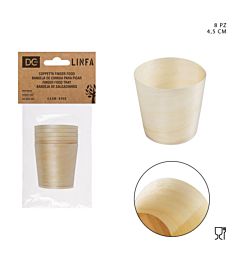 DC CASA COPPETTA LEGNO FINGER FOOD 4,5CM 8PZDc Casa