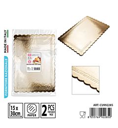 DC CASA SOTTOTORTA RETTANG, ORO 15X30CM 2PZDc Casa