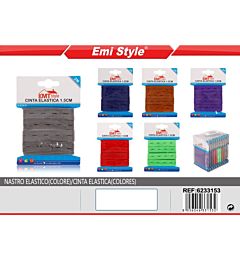 Emi Nastro Elastico Forato 15mm/2m - Assortiti