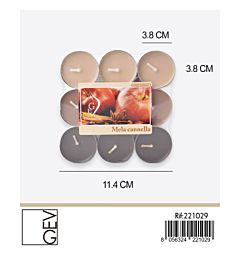 GEV TEALIGHTS - MELA & CANNELLA - 18PZ