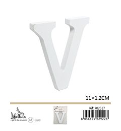 LETTERA "V" IN LEGNO - 11x1,2CM - 1PZGev