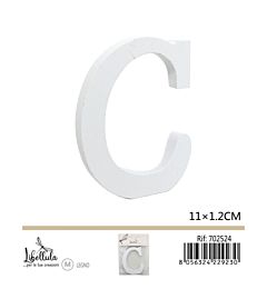 LETTERA "C" IN LEGNO - 11x1,2CM - 1PZGev
