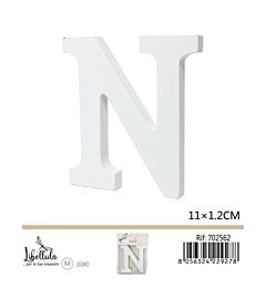 LETTERA "N" IN LEGNO - 11x1,2CM - 1PZGev