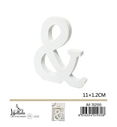 SIMBOLO "&" IN LEGNO - 11x1,2CM - 1PZ