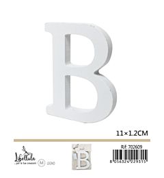 LETTERA "B" IN LEGNO - 11x1,2CM - 1PZGev