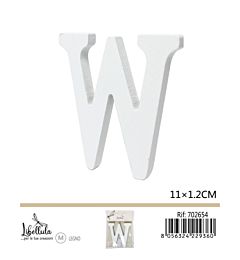 LETTERA "W" IN LEGNO - 11x1,2CM - 1PZGev