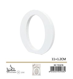 LETTERA "O" IN LEGNO - 11x1,2CM - 1PZGev