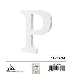 LETTERA "P" IN LEGNO - 11x1,2CM - 1PZGev