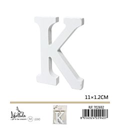 LETTERA "K" IN LEGNO - 11x1,2CM - 1PZGev