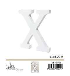 LETTERA "X" IN LEGNO - 11x1,2CM - 1PZGev