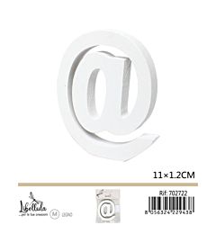 SIMBOLO CHIOCCIOLA "@" IN LEGNO - 11x1,2CM - 1PZ