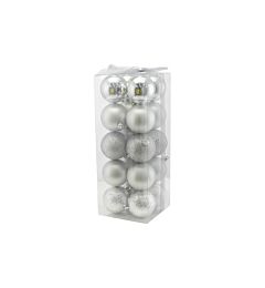 Set 20 Palline di Natale Ø6cm - ArgentoNataluna