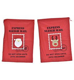 Sacco Regalo Natalizio Rosso - 52x69cm