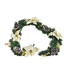 Ghirlanda Natalizio 180cm - Stella di Natale BiancaNataluna