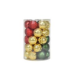 Set 34 Palline di Natale Ø8cm - TricoloreNataluna