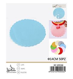Disco Tulle Ø14cm - Celeste 50pz