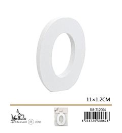 NUMERO "0" IN LEGNO - 11x1,2CM