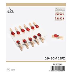 MINI MOLLETTE CON COCCINELLA 3CM - 12PZGev