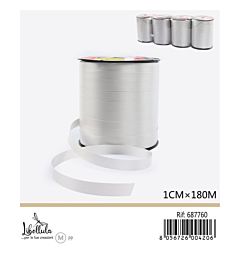 ROTOLO NASTRO DECORATIVO - ARGENTO - 1CM x 180MGev