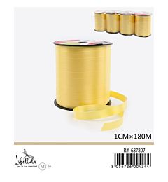 ROTOLO NASTRO DECORATIVO - GIALLO - 1CM x 180MGev