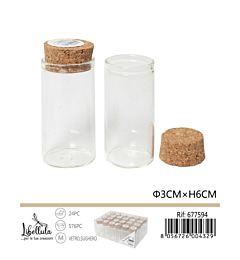 Boccetta di Vetro - Ø3x6cmGev