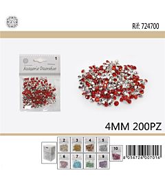 DIAMANTI DECORATIVI - COLORI ASSORTITI 4MM - 200PZGev
