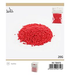 PERLINE IN PVC CON FORO - ROSSO 3MM - 20GGev