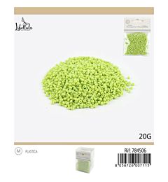 PERLINE IN PVC CON FORO - VERDE 3MM - 20GGev