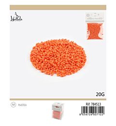 PERLINE IN PVC CON FORO - ARANCIO 3MM - 20G