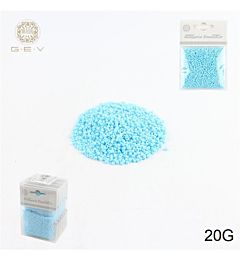 PERLINE IN PVC CON FORO - AZZURRO 3MM - 20G