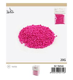 PERLINE IN PVC CON FORO - FUCSIA 3MM - 20G