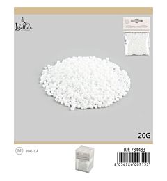PERLINE IN PVC CON FORO - BIANCO 3MM - 20G