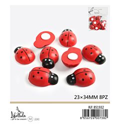 COCCINELLE DI LEGNO ADESIVE 23x34MM - 8PZGev