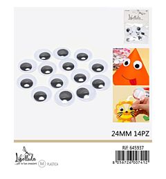 OCCHI ADESIVI - ROTONDI 24MM - 14PZ