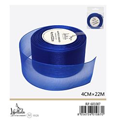 NASTRO DI ORGANZA - BLU - 4CM x 22MGev