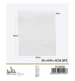 BUSTINE TRASPARENTI RICHIUDIBILI - 35x45CM - 8PZ