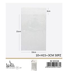 BUSTINE TRASPARENTI RICHIUDIBILI - 10x15CM - 50PZ